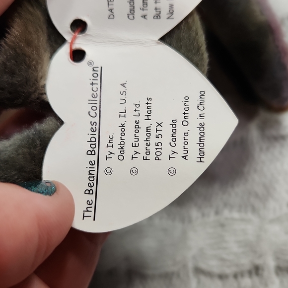 🕸Vintage Ty Beanie Baby Original Claude 1996 Tie Dye  Crab - Picture 9 of 11